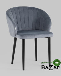 Стул с подлокотниками Шон велюр серый Стул с подлокотниками Шон велюр серый