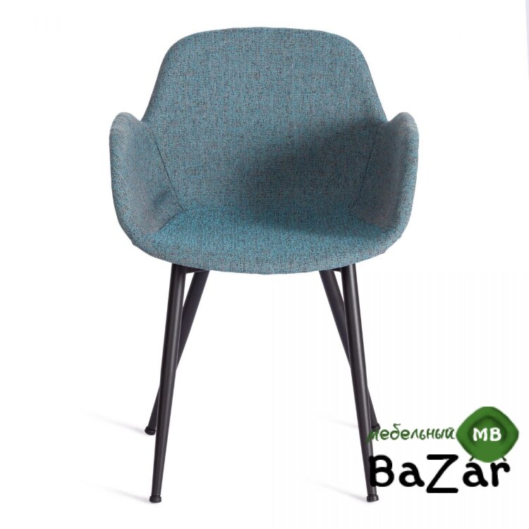 Кресло VALENTINO (mod. PC45-2) Turquoise (бирюзовый)/Grey (серый)/чёрный