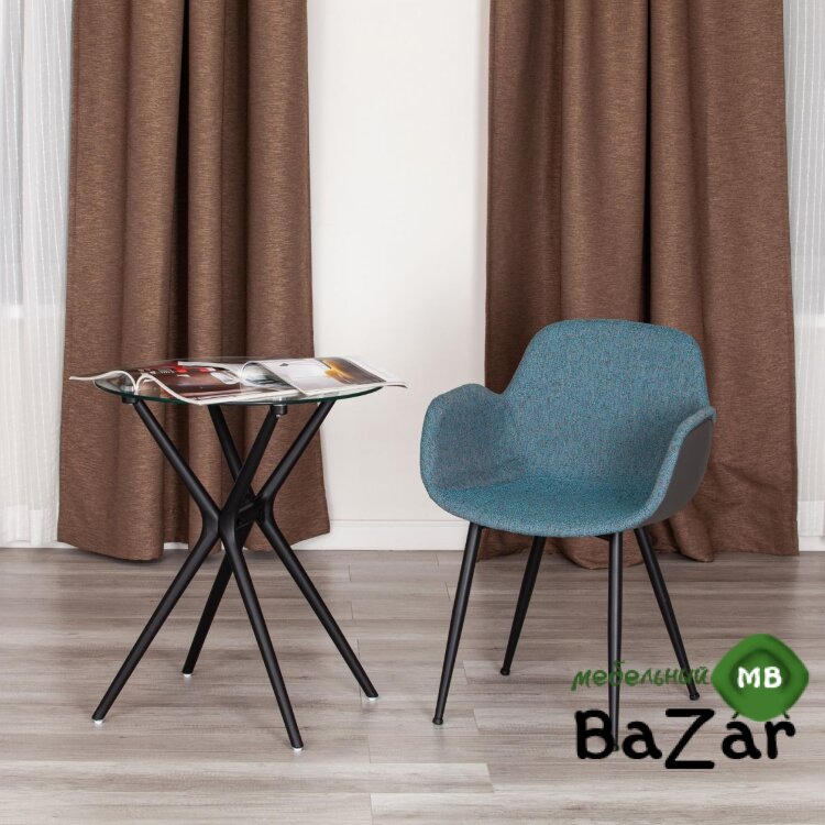 Кресло VALENTINO (mod. PC45-2) Turquoise (бирюзовый)/Grey (серый)/чёрный Кресло VALENTINO (mod. PC45-2) Turquoise (бирюзовый)/Grey (серый)/чёрный