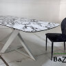 Стол VICENZA 220 BULGARI WHITE, керамика / белый