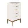 Комод высокий 5 ящиков BR315W White