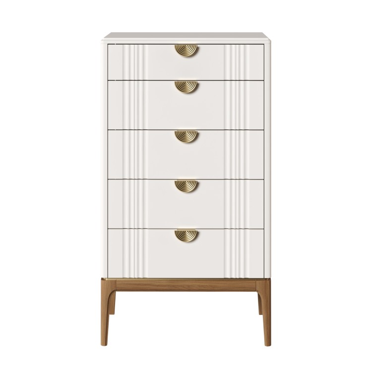 Комод высокий 5 ящиков BR315W White