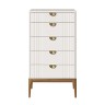 Комод высокий 5 ящиков BR315W White