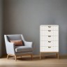Комод высокий 5 ящиков BR315W White