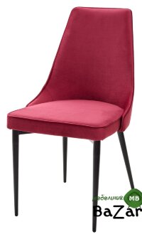 Стул NEPAL-P ВИННЫЙ, велюр/ черный каркас Стул NEPAL-P ВИННЫЙ, велюр/ черный каркас