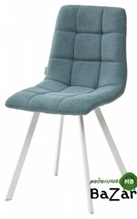 Стул CHILLI SQUARE UF860-12B зеленый хром, ткань/ белый каркас Стул CHILLI SQUARE UF860-12B зеленый хром, ткань/ белый каркас