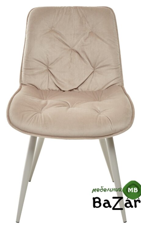 Стул MONACO UF910-01 LATTE, велюр/капучино каркас