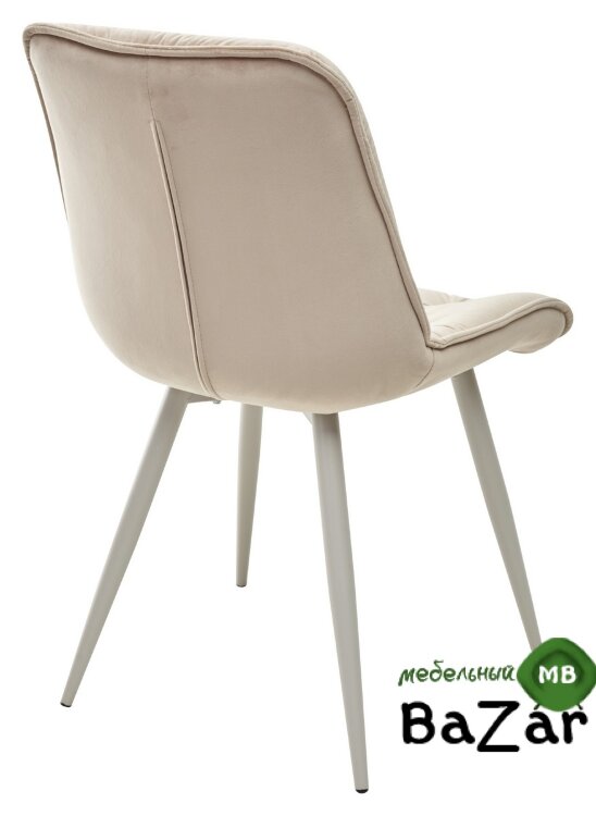 Стул MONACO UF910-01 LATTE, велюр/капучино каркас