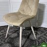 Стул MONACO UF910-01 LATTE, велюр/капучино каркас