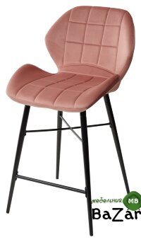 Полубарный стул MARCEL BLUVEL-52 PINK (H=65cm), велюр