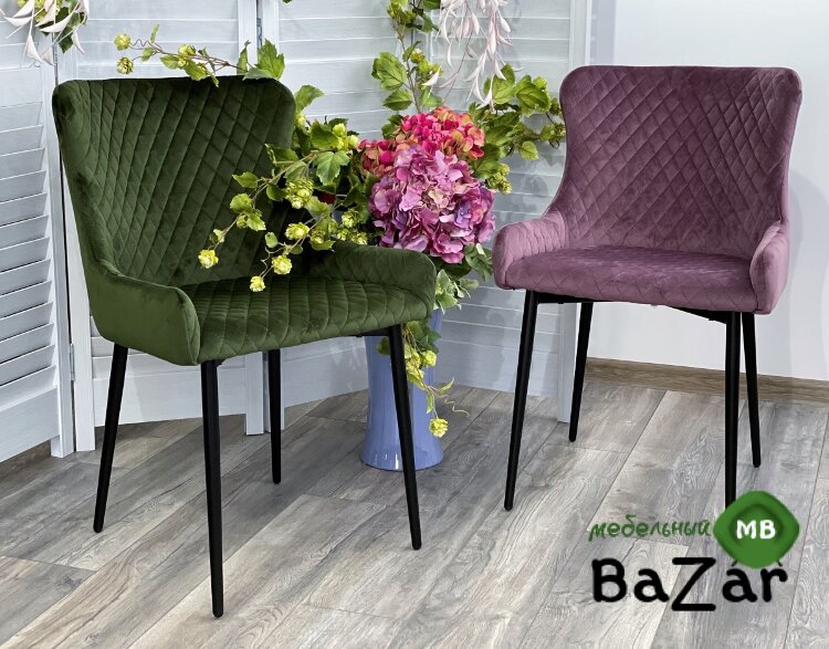 Стул САЛЬЕРИ, цвет олива #C14, велюр / черный каркас Стул САЛЬЕРИ, цвет олива #C14, велюр / черный каркас