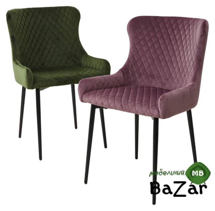 Стул САЛЬЕРИ, цвет олива #C14, велюр / черный каркас Стул САЛЬЕРИ, цвет олива #C14, велюр / черный каркас