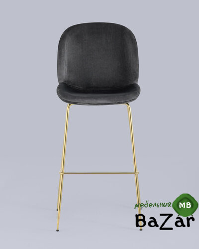 Стул барный Beetle со спинкой серый