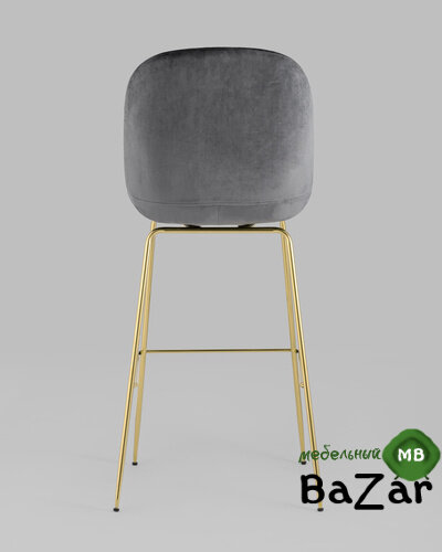 Стул барный Beetle со спинкой серый