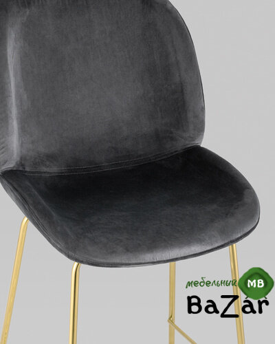 Стул барный Beetle со спинкой серый