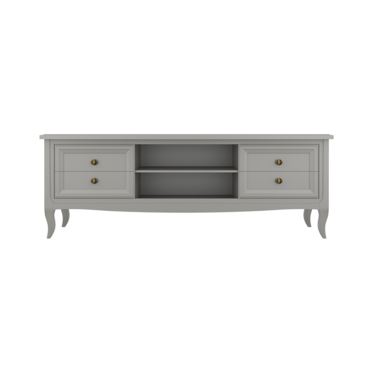 Тумба ТВ узкая М304G серая