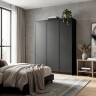 Трехдверный платяной шкаф MRS803BL Черный