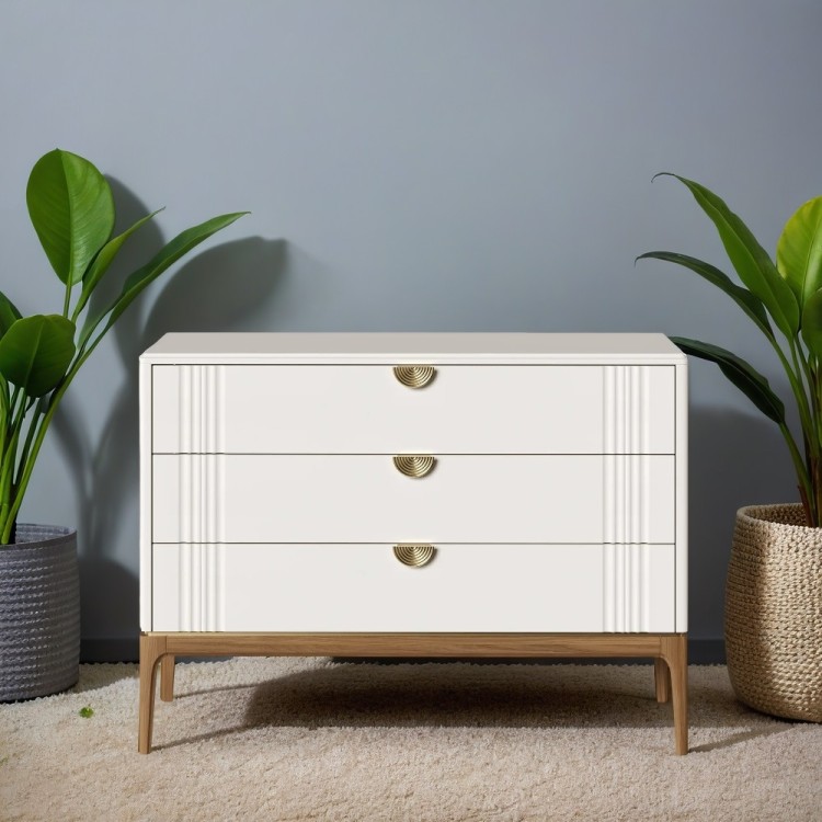 Комод 3 ящика BR401W White