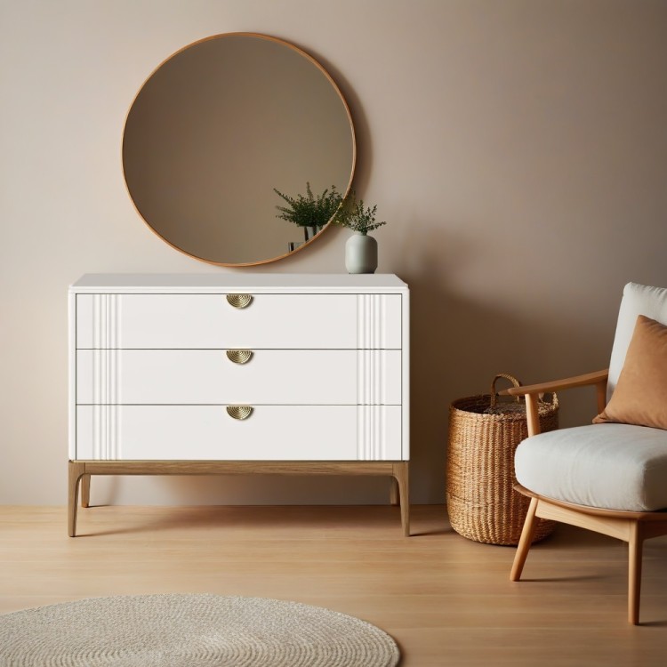 Комод 3 ящика BR401W White