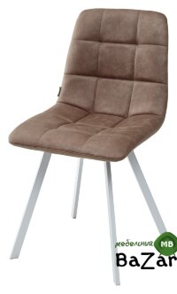 Стул CHILLI SQUARE MF-06 теплый серый, ткань микрофибра / белый каркас Стул CHILLI SQUARE MF-06 теплый серый, ткань микрофибра / белый каркас