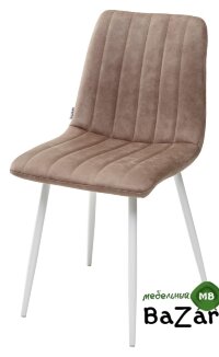 Стул DUBLIN MF-06 теплый серый, ткань микрофибра / белый каркас Стул DUBLIN MF-06 теплый серый, ткань микрофибра / белый каркас