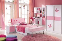 Спальня Piccola (MK-4605-PI. Кровать детская,MK-4606-PI Тумбочка прикров,) цвет: Розовый-белый