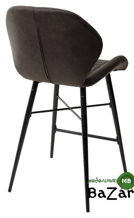 Полубарный стул MARCEL COWBOY-#104 темно-серый (H=65cm), ткань микрофибра