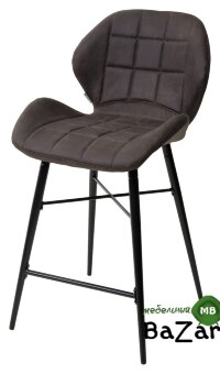 Полубарный стул MARCEL COWBOY-#104 темно-серый (H=65cm), ткань микрофибра