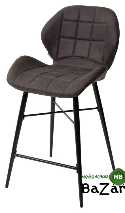 Полубарный стул MARCEL COWBOY-#104 темно-серый (H=65cm), ткань микрофибра