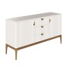 Комод широкий 3 ящика + 2 распашн. фасада BR403W White