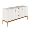 Комод широкий 3 ящика + 2 распашн. фасада BR403W White