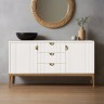 Комод широкий 3 ящика + 2 распашн. фасада BR403W White