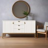 Комод широкий 3 ящика + 2 распашн. фасада BR403W White