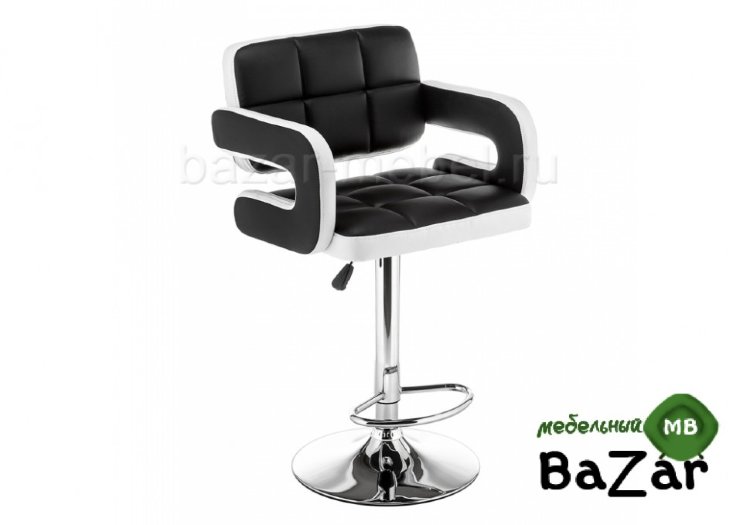 Барный стул Bent черный / белый Барный стул Bent черный / белый