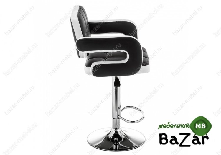 Барный стул Bent черный / белый Барный стул Bent черный / белый