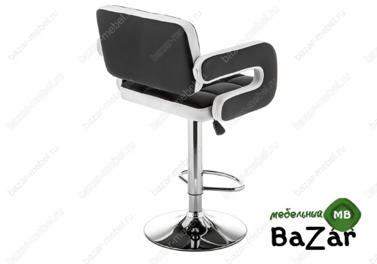 Барный стул Bent черный / белый Барный стул Bent черный / белый