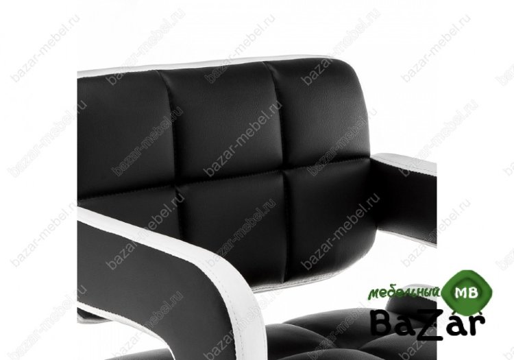 Барный стул Bent черный / белый Барный стул Bent черный / белый