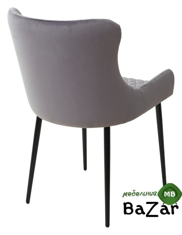 Стул САЛЬЕРИ, цвет темно-серый #C07, велюр / черный каркас