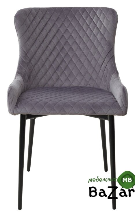 Стул САЛЬЕРИ, цвет темно-серый #C07, велюр / черный каркас