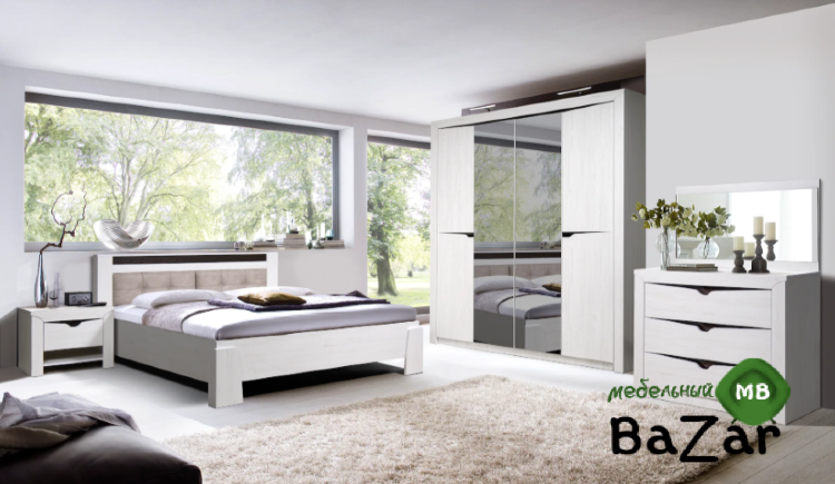 Спальный гарнитур "Гарда" сосна рандерс/белый 