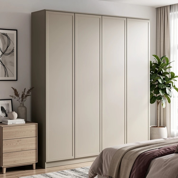 Четырехдверный платяной шкаф MRS804Q Каменно-серый