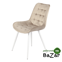 Стул DC373 белый, велюр капучино Стул DC373 белый, велюр капучино