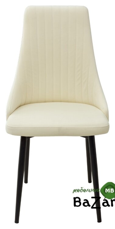 Стул Руссо Premier 01 Сливочный, велюр / черный каркас Стул Руссо Premier 01 Сливочный, велюр / черный каркас