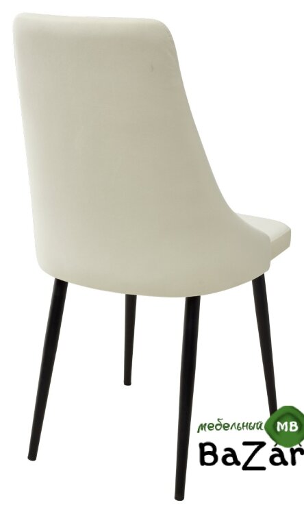 Стул Руссо Premier 01 Сливочный, велюр / черный каркас Стул Руссо Premier 01 Сливочный, велюр / черный каркас