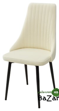 Стул Руссо Premier 01 Сливочный, велюр / черный каркас Стул Руссо Premier 01 Сливочный, велюр / черный каркас