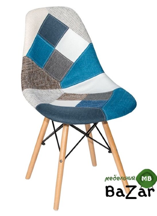 Стул Patchwork в стиле Eames синий