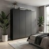 Четырехдверный платяной шкаф MRS804BL Черный