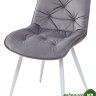 Стул MONACO UF910-05 DARK GREY, велюр/белый каркас