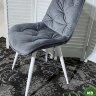 Стул MONACO UF910-05 DARK GREY, велюр/белый каркас