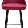 Полубарный стул NEPAL-PB ВИННЫЙ #16, велюр/ черный каркас (H=68cm)